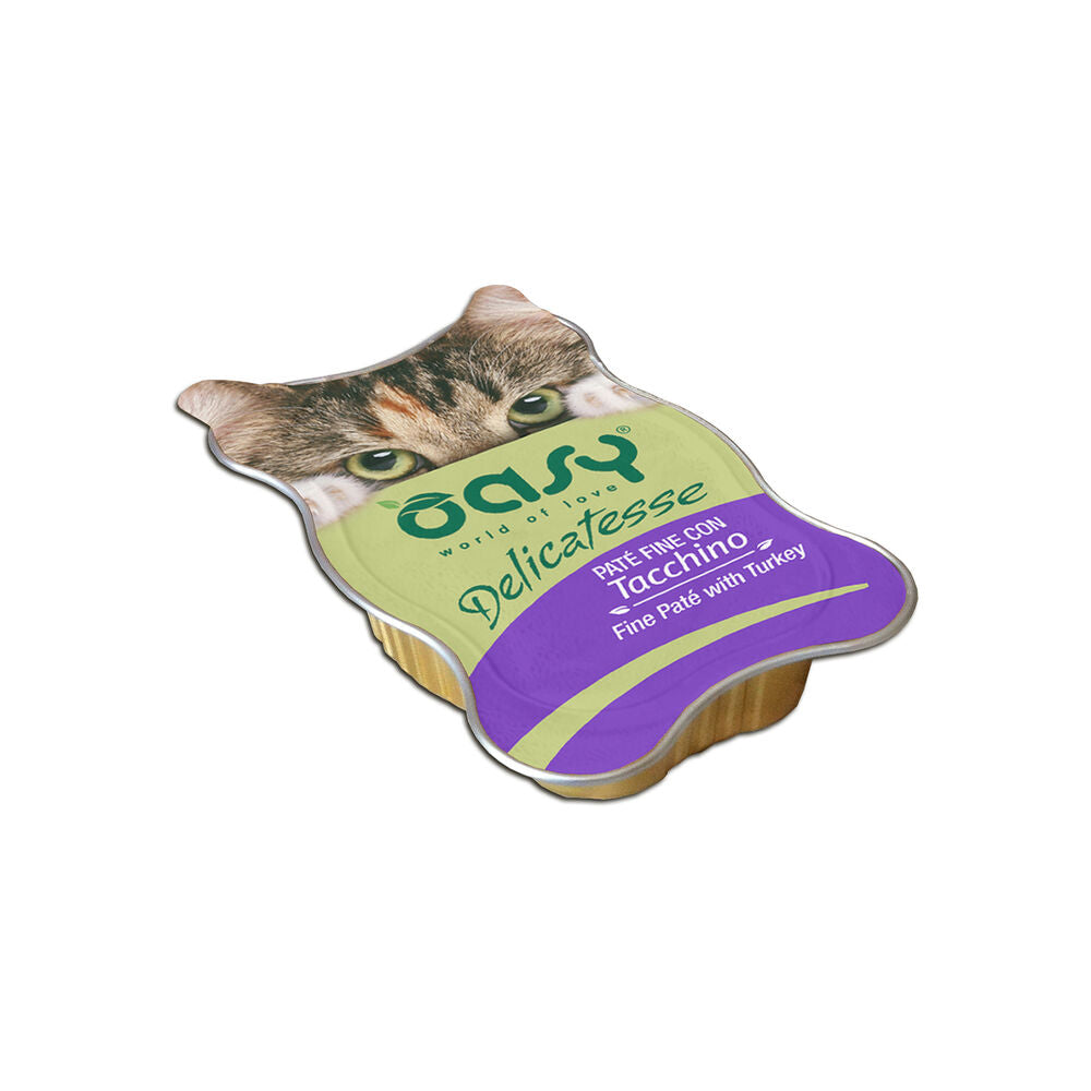 Oasy Delicatesse Paté Tacchino Umido Gatto 85 Gr Oasy Delicatesse Paté Tacchino Umido Gatto 85 Gr